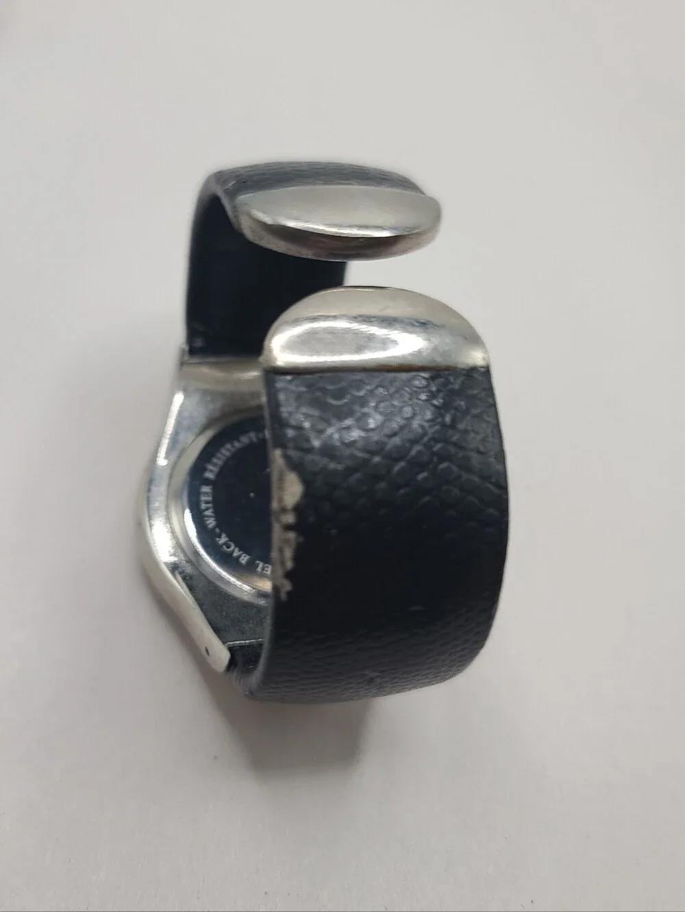 Time Tech Black Rhinestone Cuff Watch